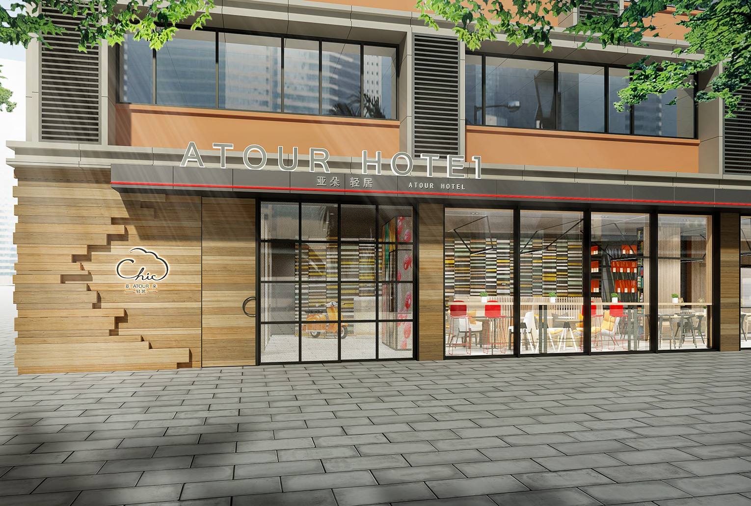 酒店設計外觀，酒店頭門裝飾